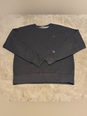 Champion Men's Charcoal Grey Reverse Weave‑Style Crewneck Sweatshirt – Medium